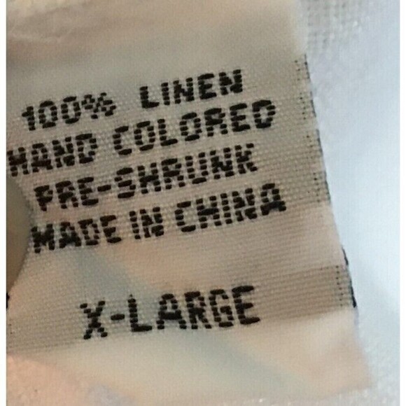 Russ Berens Size Extra Large Top White Long Sleeve Lagenlook Minimalist Linen - Picture 6 of 6